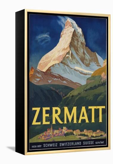 Zermatt Poster by Carl Moos-null-Framed Premier Image Canvas