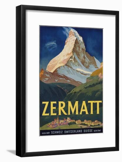 Zermatt Poster by Carl Moos-null-Framed Giclee Print