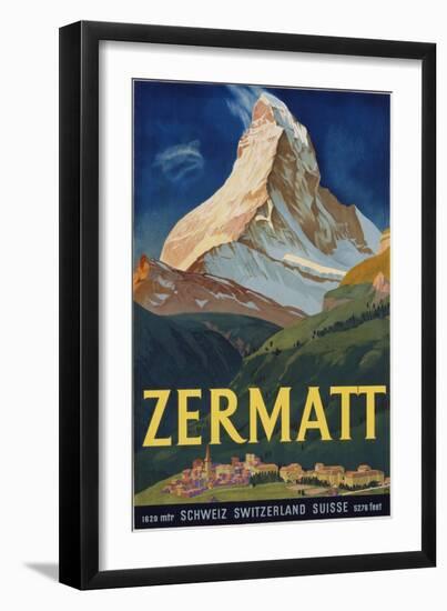 Zermatt Poster by Carl Moos-null-Framed Giclee Print