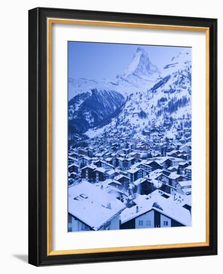 Zermatt, Valais, Switzerland-Walter Bibikow-Framed Photographic Print