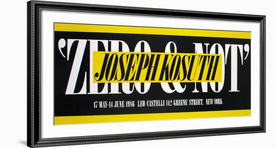 Zero and Not-Joseph Kosuth-Framed Collectable Print