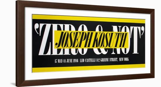 Zero and Not-Joseph Kosuth-Framed Collectable Print