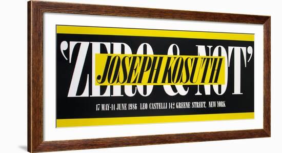 Zero and Not-Joseph Kosuth-Framed Collectable Print