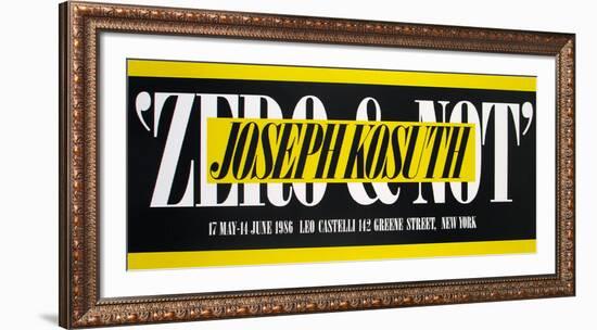 Zero and Not-Joseph Kosuth-Framed Collectable Print