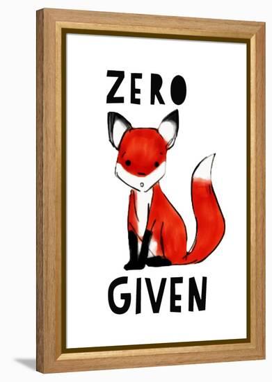 Zero Fox Given-null-Framed Stretched Canvas