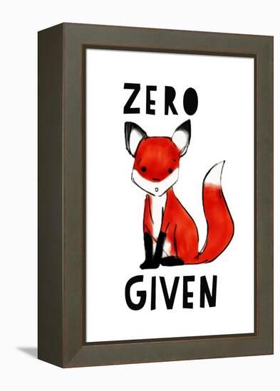 Zero Fox Given-null-Framed Stretched Canvas