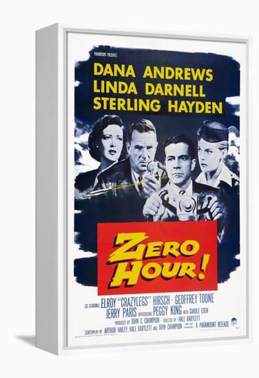 Zero Hour!, from Left: Linda Darnell, Sterling Hayden, Dana Andrews, Peggy King, 1957-null-Framed Stretched Canvas