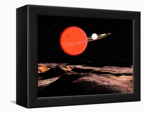 Zeta Piscium Is a Binary Star System Consisting of a Red Giant and a White Dwarf-Stocktrek Images-Framed Premier Image Canvas