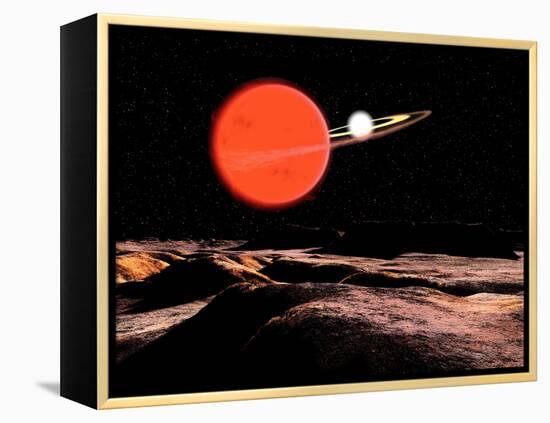 Zeta Piscium Is a Binary Star System Consisting of a Red Giant and a White Dwarf-Stocktrek Images-Framed Premier Image Canvas