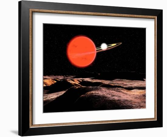 Zeta Piscium Is a Binary Star System Consisting of a Red Giant and a White Dwarf-Stocktrek Images-Framed Photographic Print