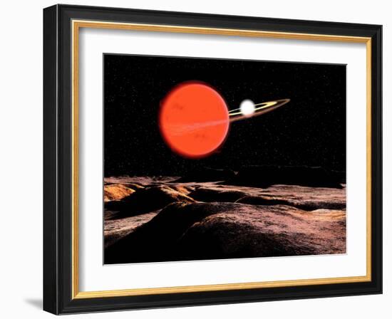 Zeta Piscium Is a Binary Star System Consisting of a Red Giant and a White Dwarf-Stocktrek Images-Framed Photographic Print