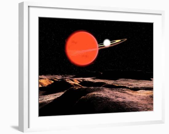 Zeta Piscium Is a Binary Star System Consisting of a Red Giant and a White Dwarf-Stocktrek Images-Framed Photographic Print
