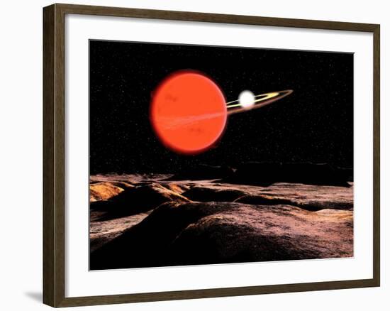 Zeta Piscium Is a Binary Star System Consisting of a Red Giant and a White Dwarf-Stocktrek Images-Framed Photographic Print