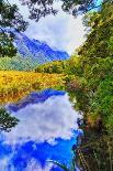 NZ Mirror Lake Green Vert-zetter-Mounted Photographic Print