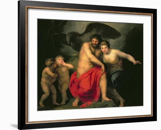 Zeus and Hera on Mount Ida, 1775-Andreas Or Andries Lens-Framed Giclee Print