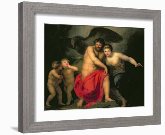 Zeus and Hera on Mount Ida, 1775-Andreas Or Andries Lens-Framed Giclee Print