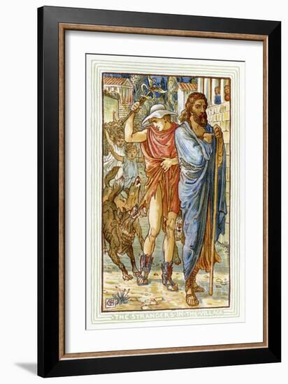 Zeus and Hermes disguised as peasants-Walter Crane-Framed Giclee Print