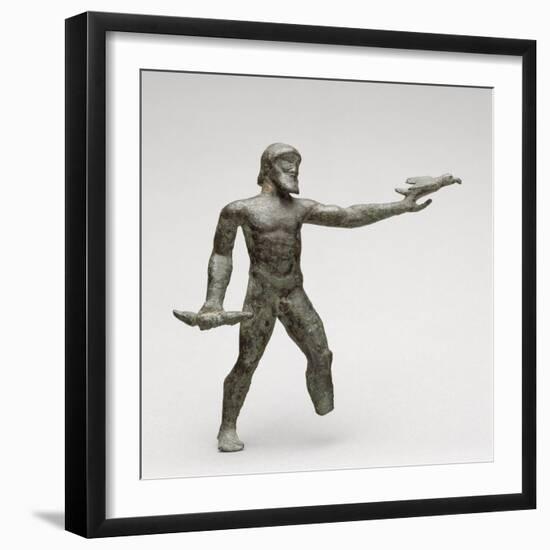 Zeus combattant, il tient l'aigle et le foudre-null-Framed Giclee Print