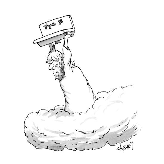 Zeus Throwing The Kitchen Sink New Yorker Cartoon Premium Giclee Print By Tom Cheney Art Com