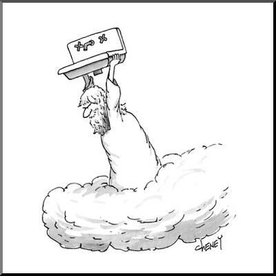 Zeus throwing the kitchen sink. - New Yorker Cartoon' Premium Giclee Print  - Tom Cheney | Art.com