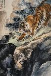 Ferocious Tiger Stalking a Mountain Path-Zhang Shanzi-Giclee Print