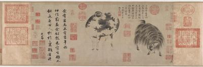 Sheep and Goat, Yuan Dynasty, C.1300-Zhao Meng-Fu-Premium Giclee Print