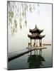 Zhejiang Province, Hangzhou, A Pavillion Early in the Morning on West Lake, China-Christian Kober-Mounted Photographic Print