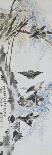 Eight Birds on a Willow Tree-Zhoa Zhiqian-Giclee Print