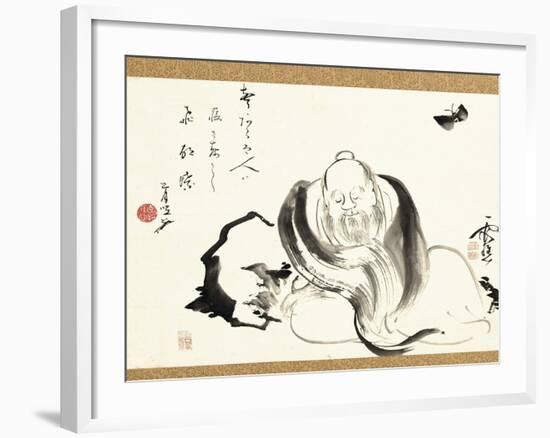 Zhuang Zi Dreaming of a Butterfly-Ike no Taiga-Framed Giclee Print