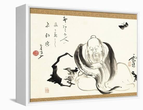 Zhuang Zi Dreaming of a Butterfly-Ike no Taiga-Framed Premier Image Canvas