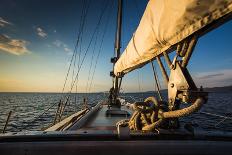 Sunset at Sea on aboard the Yacht Sailing-Zhukov Oleg-Mounted Photographic Print
