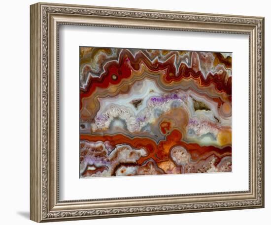 Zig Zag Pattern Crazy Lace Agate-Darrell Gulin-Framed Photographic Print