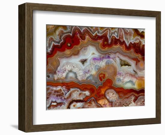 Zig Zag Pattern Crazy Lace Agate-Darrell Gulin-Framed Photographic Print