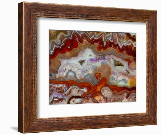 Zig Zag Pattern Crazy Lace Agate-Darrell Gulin-Framed Photographic Print