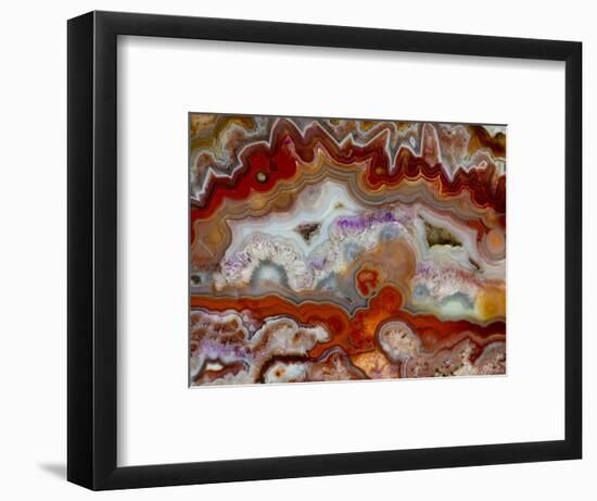 Zig Zag Pattern Crazy Lace Agate-Darrell Gulin-Framed Photographic Print