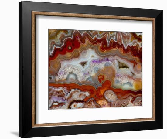 Zig Zag Pattern Crazy Lace Agate-Darrell Gulin-Framed Photographic Print