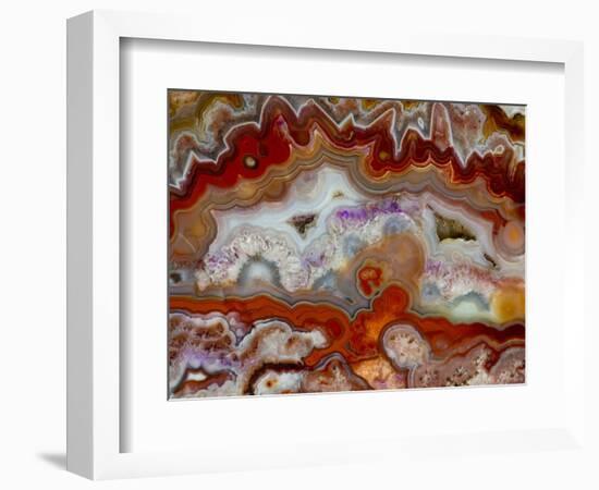 Zig Zag Pattern Crazy Lace Agate-Darrell Gulin-Framed Photographic Print