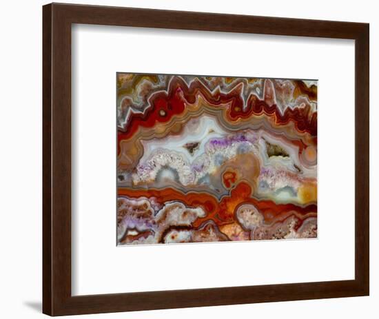 Zig Zag Pattern Crazy Lace Agate-Darrell Gulin-Framed Photographic Print