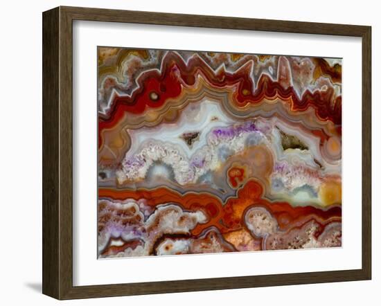 Zig Zag Pattern Crazy Lace Agate-Darrell Gulin-Framed Photographic Print