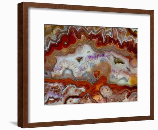 Zig Zag Pattern Crazy Lace Agate-Darrell Gulin-Framed Photographic Print
