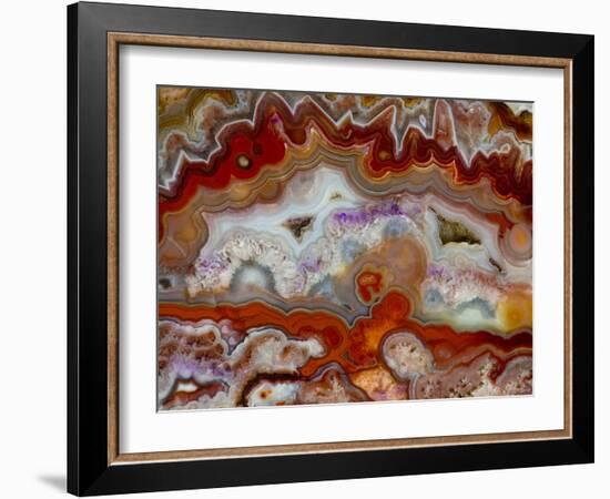 Zig Zag Pattern Crazy Lace Agate-Darrell Gulin-Framed Photographic Print