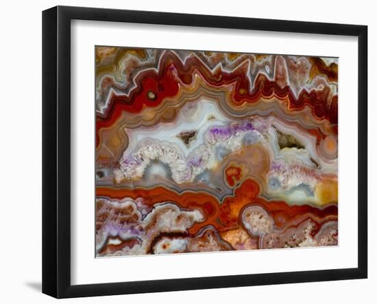 Zig Zag Pattern Crazy Lace Agate-Darrell Gulin-Framed Photographic Print