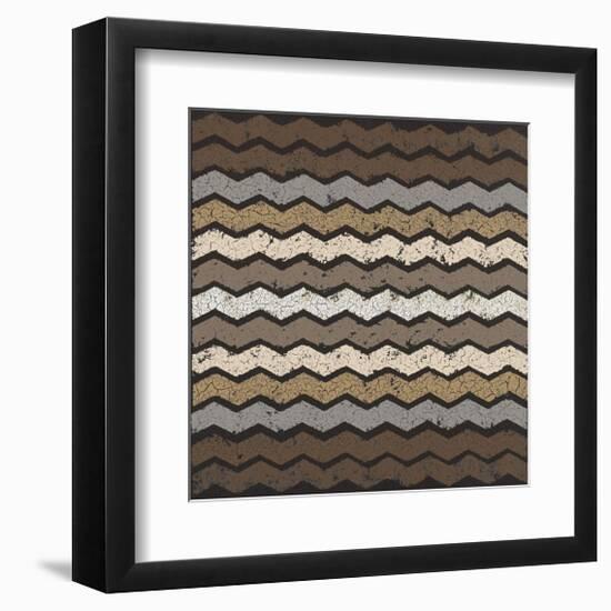 Zig Zag Zen (Neutrals)-Susan Clickner-Framed Giclee Print