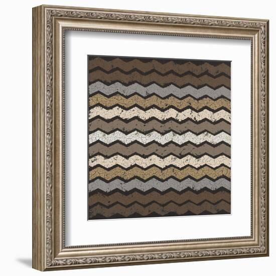 Zig Zag Zen (Neutrals)-Susan Clickner-Framed Giclee Print