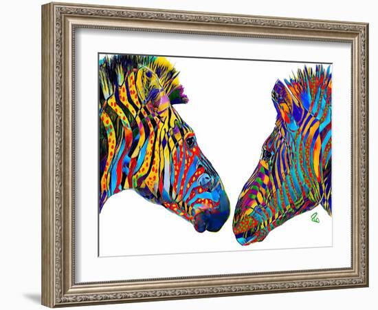 Ziggy and Zag the Zebras-Ruth Day-Framed Giclee Print