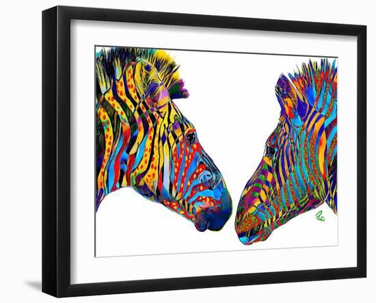 Ziggy and Zag the Zebras-Ruth Day-Framed Giclee Print