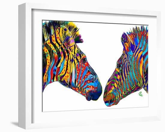 Ziggy and Zag the Zebras-Ruth Day-Framed Giclee Print