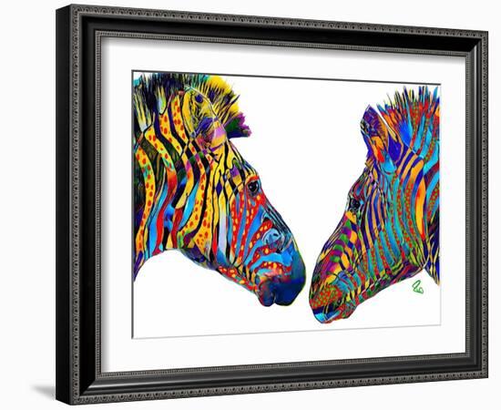 Ziggy and Zag the Zebras-Ruth Day-Framed Giclee Print