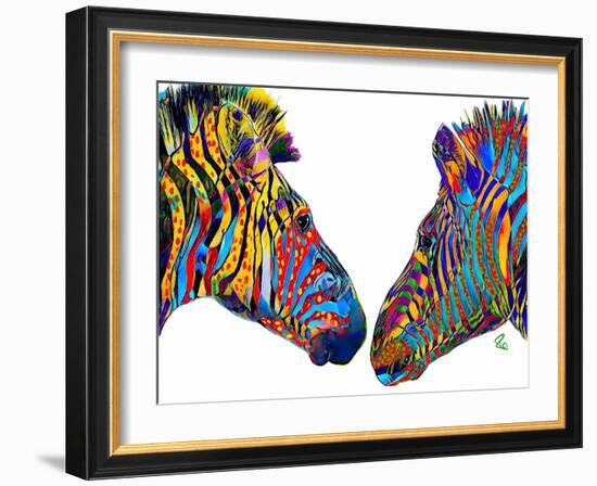 Ziggy and Zag the Zebras-Ruth Day-Framed Giclee Print