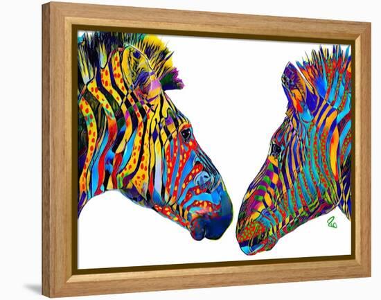 Ziggy and Zag the Zebras-Ruth Day-Framed Premier Image Canvas